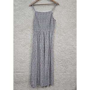 Old Navy Women's Smocked Bodice Peasant Midi Dress Size Large Cottagecore Summer